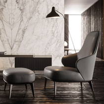 Milotti single sofa chair living room leisure armchair leather Italian minimalist modern minimalist French light luxury