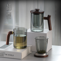 Japanese style Tea Cup mens office Cup personal special large capacity tea separation Cup wooden handle tea cup water Cup