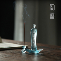 Glass line incense insert hand-made Japanese incense sandalwood incense holder incense burner Zen household tea ceremony ornaments