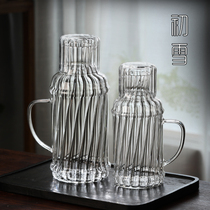 High value cold kettle household glass pot with glass transparent cool kettle summer large capacity heat-resistant cold white open pot