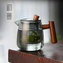 Teapot tea water separation office tea set small heat-resistant tea maker can Heat small-capacity glass pot