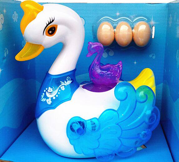 Jiaerle will lay eggs, swan, hen, turtle, universal sound, light, music, children's electric educational toys