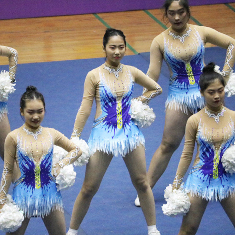 Custom-made cheerleading competition clothes Cheerleading clothing Aerobics clothing Cheerleaders costume new set female male