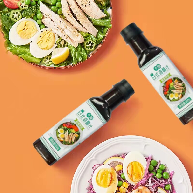 Day style and low 0 fat card oil vinegar Shara sauce Fitness Meal Light fat Low Vegetable Cool Mix Thousands Island Salad Juice-Taobao