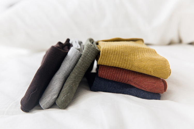 6 đôi vớ uốn lò xo và vớ mùa hè vớ nữ dễ thương lỏng miệng vớ cotton đại học sọc dọc vớ nữ tat nu co ngan cao cap