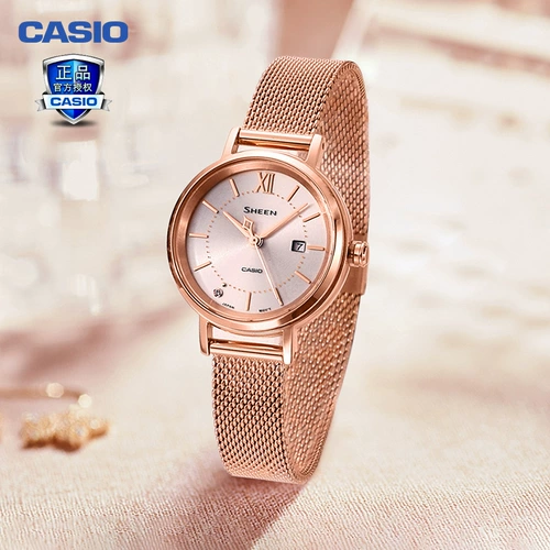 Casio, водонепроницаемые часы на солнечной энергии для отдыха, легкий роскошный стиль