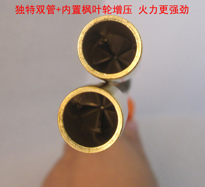 Pure copper double-tube fire gun 3p5p air-conditioning copper tube aluminum tube welding outdoor barbecue baking gas welding gun gas spray gun