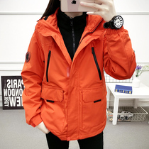 Tide Card Autumn Winter Outdoor Three-in-one Detachable submachine clothing Clothing Waterproof Thickened two sets of Mountaineering Mens jacket