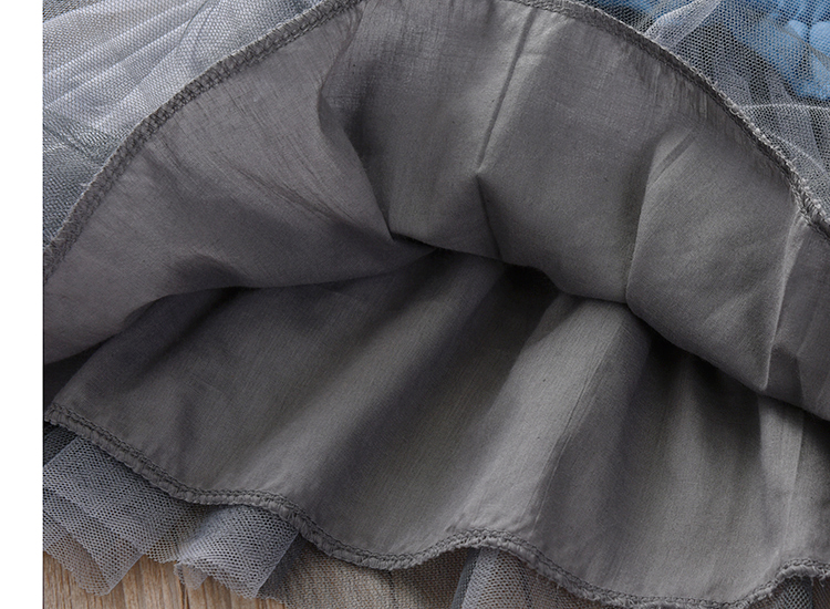 Váy bé gái xuân hè 2018 mới cho bé váy đầm xòe dài tay phiên bản Hàn Quốc của váy denim tay dài đầm công chúa cho bé gái