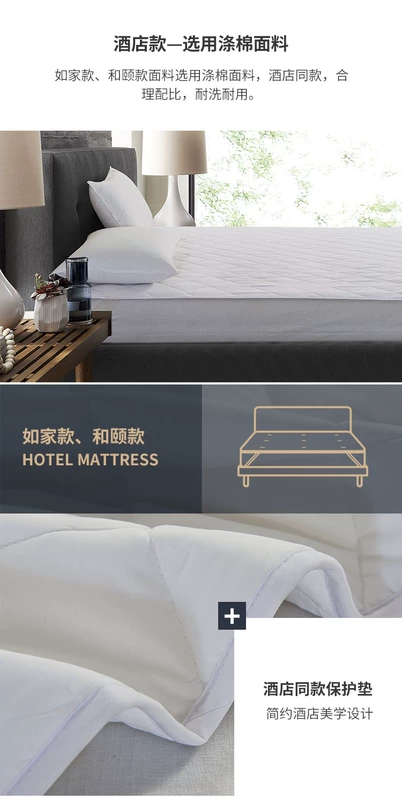 Sidford Business Hotel Nệm Homelike Simmons bảo vệ mat bông nhíp có thể giặt đôi - Nệm