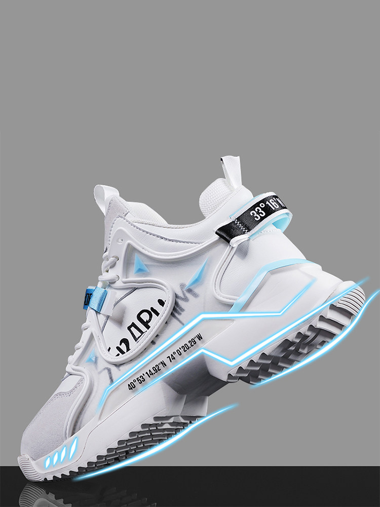 Hon Nek Tide Aj Men Shoes 2022 New Wave Shoes Casual Old Daddy Shoes Man Tide Shoes Basketball High Cylinder Sneakers