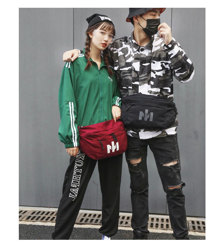 Tide túi thương hiệu Messenger túi nam vải thể thao ba lô đeo vai nữ phiên bản Hàn Quốc của ba lô nhỏ hoang dã túi ngực bình thường - Túi của con người túi xách đeo chéo