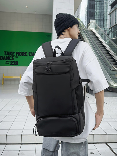 New large-capacity backpack, short-distance sports travel bag, independent shoe compartment, basketball bag, workwear style college student bag