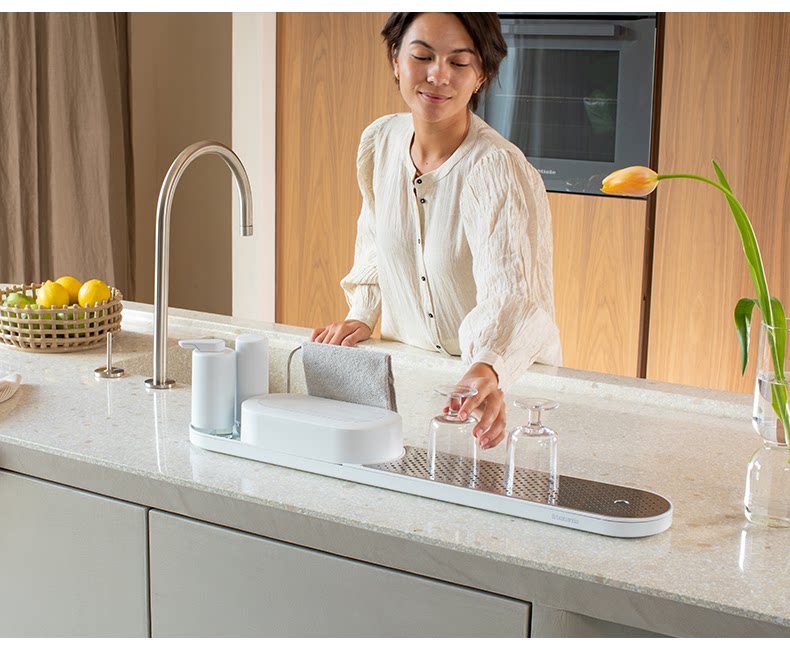 Раковина полка brabantia柏宾士厨房管家水槽沥水盘收纳盒皂液器置物架组合家用 Babantia