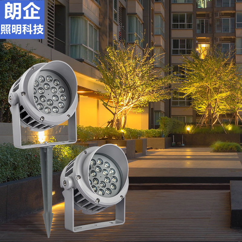 Lawn spotlights LED floodlights spotlights outdoor waterproof tree lights plug-in buried lights landscape lights garden green lights