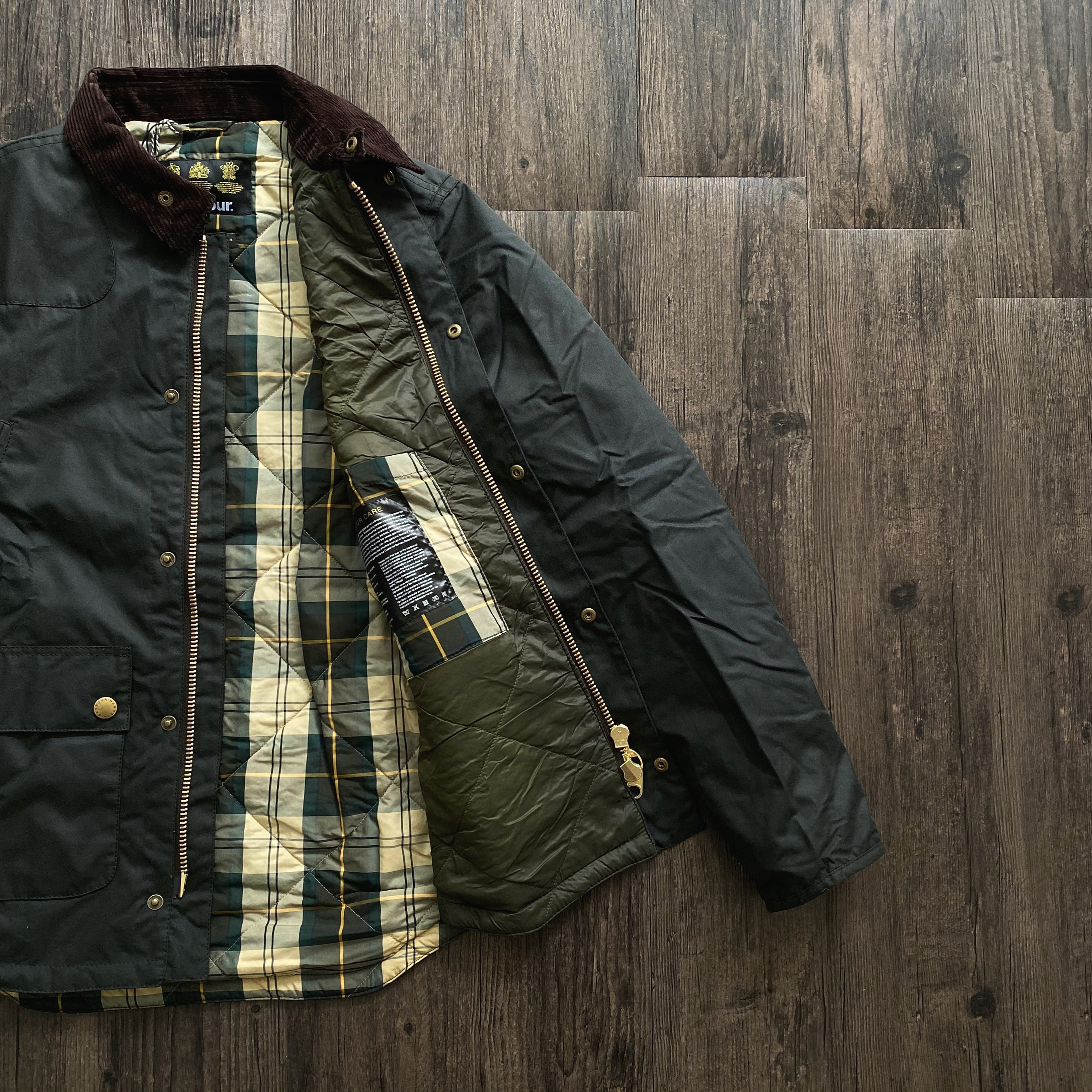 Authorized spot Barbour classic quilted Japanese version Reelin dark green waxed canvas jacket jacket retro