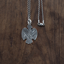 Authorized spot North Works Japanese hand made vintage Indian Thunderbird silver pendant necklace