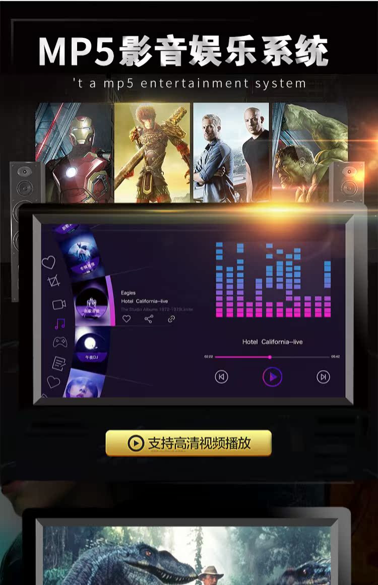 bộ phát wifi Xe tải 10 inch MP5 màn hình trần xe ô tô màn hình bốn chiều máy nghe nhạc AV / VGA / HDMI màn hình TV - Trình phát TV thông minh