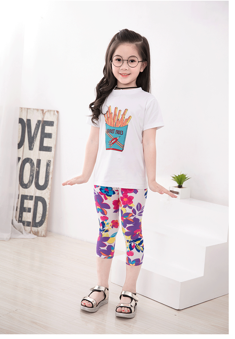 Quần legging nữ mùa hè mỏng cho trẻ em quần tây mùa hè quần trẻ em quần lớn Quần bé gái quần áo trẻ em - Quần thoi trang tre em