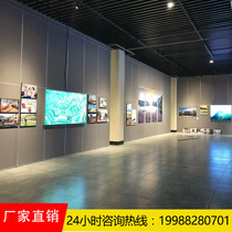Painting exhibition hall exhibition hall gallery exhibition activities high partition wall moving folding push-pull partition board screen track sliding door
