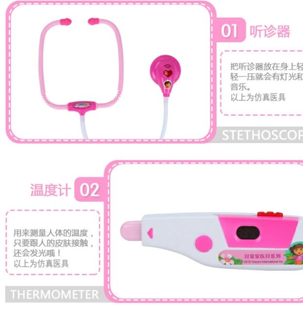 Qunfeng Duolao dòng thuốc gia đình câu đố bác sĩ hộp đồ chơi trẻ em hộp thuốc để gửi gói sang trọng xe cuốc đồ chơi