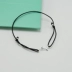 Hàn Quốc mới nhỏ và đáng yêu chi nhánh nhỏ 丫丫 S925 sterling bạc đơn giản tốt dây đỏ vòng chân nam và nữ dây thừng tay màu đen lắc chân nữ đẹp Vòng chân