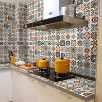Self-adhesive waterproof high temperature wallpaper kitchen anti-oil sticker cabinet stove with thickened cabinet anti-fume sticker wallpaper