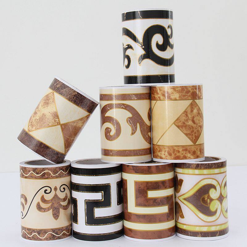 Floor tile Wave lead Decorative Ground Skirting room tiles Waterproof Abrasion Resistant Waist Line Self Adhesive Wall Patch Wall Patch Border