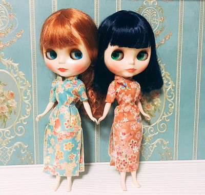 taobao agent Cheongsam OB11 Xiaobu BLYTHE Barbie 6 points 4 points, 4 points, 8 points, BJD baby clothing material bag sample