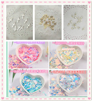 Cross pendant Gold star patch gemstone jewelry Small cloth blythe baby clothing material diy accessories