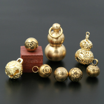 Creative gift pure bronze brass 12 zodiac copper bead car key buckle bell whistle