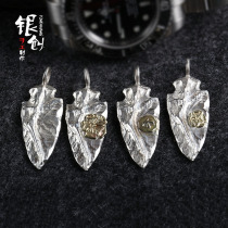 Takahashi goros Spear Arrow Pendant s925 Sterling Silver Point Gold Tide Necklace Women Men Arrow Retro