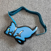 Billionaire Boys Club BBC ICECREAM Leather Blue Dog Flying Dog Crossbody Bag Shoulder Bag