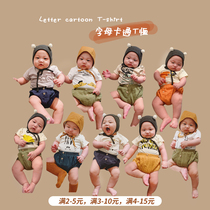 2020 Summer new baby Foreign style cotton collar T-shirt baby Summer short sleeve shirt