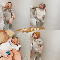 Yuner mother baby clothes baby clothes baby clothes pure cotton baby spring and autumn thin conjoined clothes newborn ha clothes