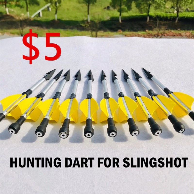 Slingshot Special Hunting High Carbon Steel Arrowhead Aluminum Alloy Rod Non Fish Dart Outlet Custom Made of Genuine Feather Hunting Arrow