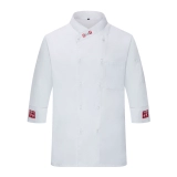 Шеф -точечная рукава весна, лето, лето, осень и зимние четыре сезона мужская рабочая одежда для питания, манжеты, кафетерия кухонная одежда ресторана Женщины -работники