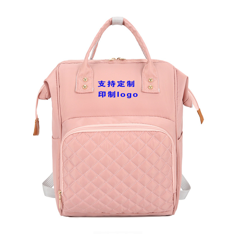 Custom printed logo mommy bag double shoulder large capacity Korean version maternity to be delivered package mother and baby out of the shoulder bag