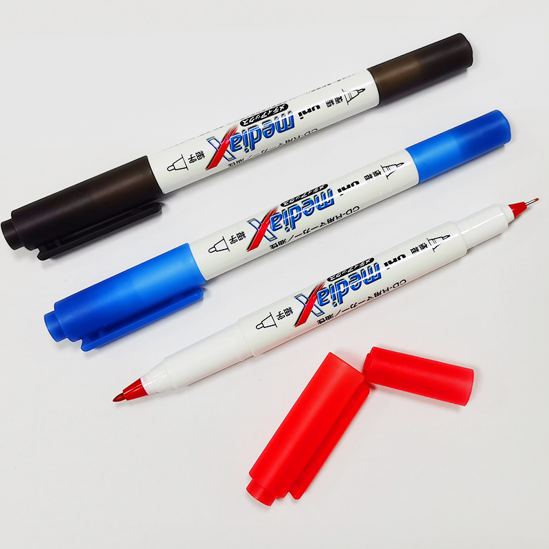 Japan's original Mitsubishi uni small double-headed marker pen PD153T CD-ROM CD marking industrial oily dot environmental protection