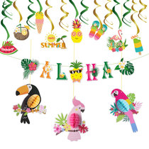 Simulation summer tropical bird hive flower suit pendant mall beauty Chen decoration kindergarten school scene layout