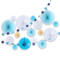 Spring hipster shopping mall window shop decoration set festival dress-up scene layout kindergarten hanging ornaments