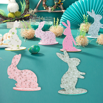 Cartoon animal rabbit table setting Festival Mall window decoration living room kindergarten school room decoration