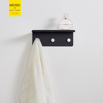 Space aluminum bathroom shelf toilet tripod shower room wall mounted toilet rack hardware pendant black solid