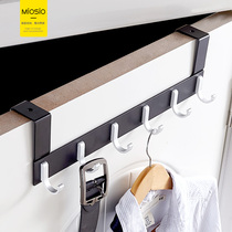 Space aluminum door rear adhesive hook nail-free coat hook no trace hanging clothes hook clothes hanger door hook Black