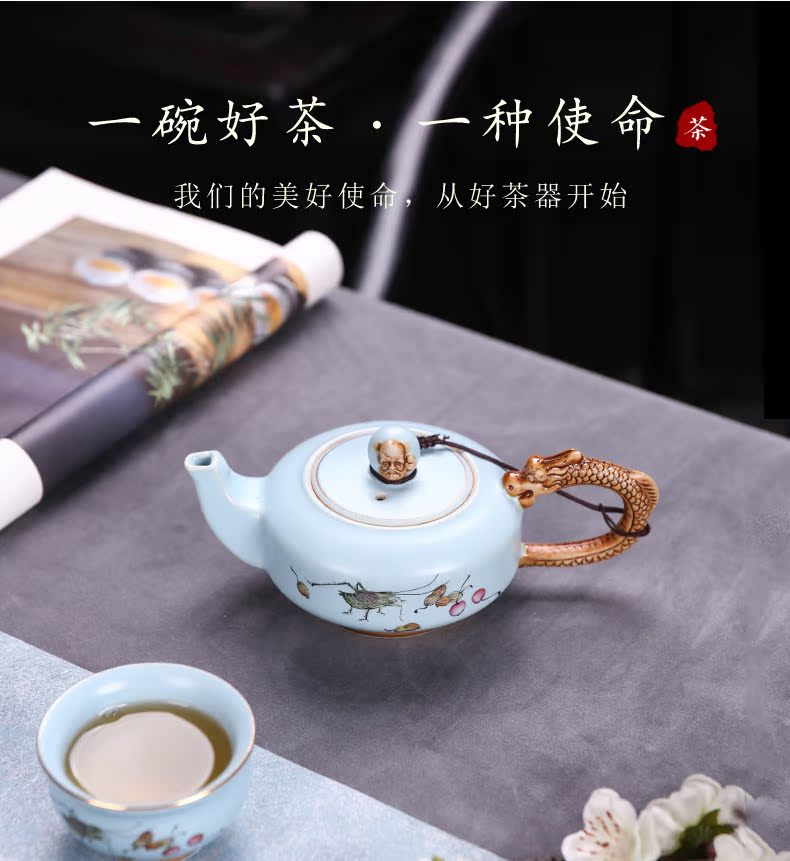 Kung fu tea set jingdezhen ceramic home portable travel office high - grade up phnom penh your up of a complete set of tea service