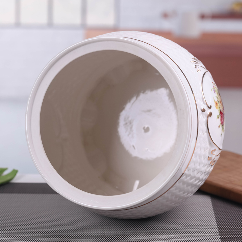 Jingdezhen ceramic barrel ricer box and multi - functional with cover household insect moistureproof and large capacity storage cylinder seal