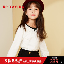 Shopping mall same model] EP Yaying childrens clothing 2020 autumn and winter girls New sweet ruffle base shirt 5502A