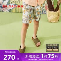 Mall co-payment] EP YYing Tong Childrens clothes Spring Summer boys new jungle printed holiday wind shorts 6206A