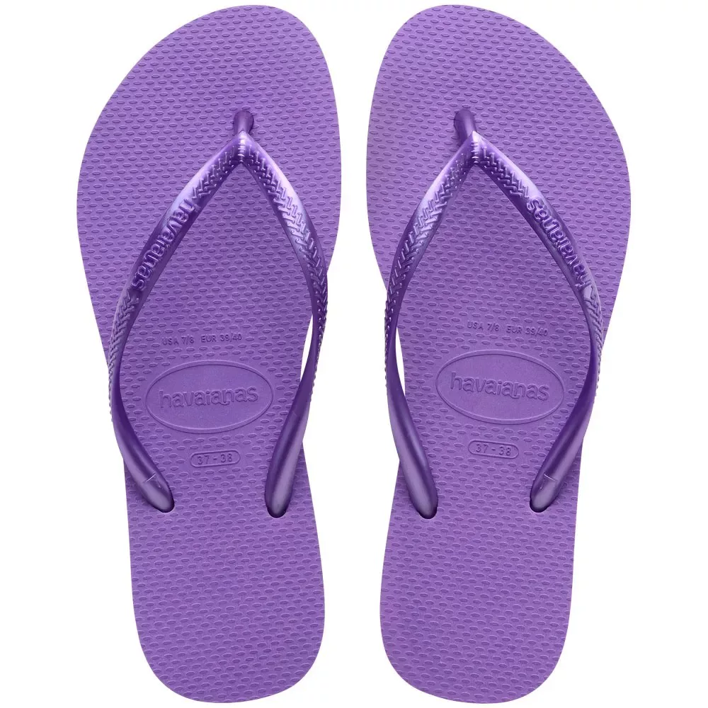 Шлепанцы Havaianas, нескользящие классические сланцы с тонким ремешком