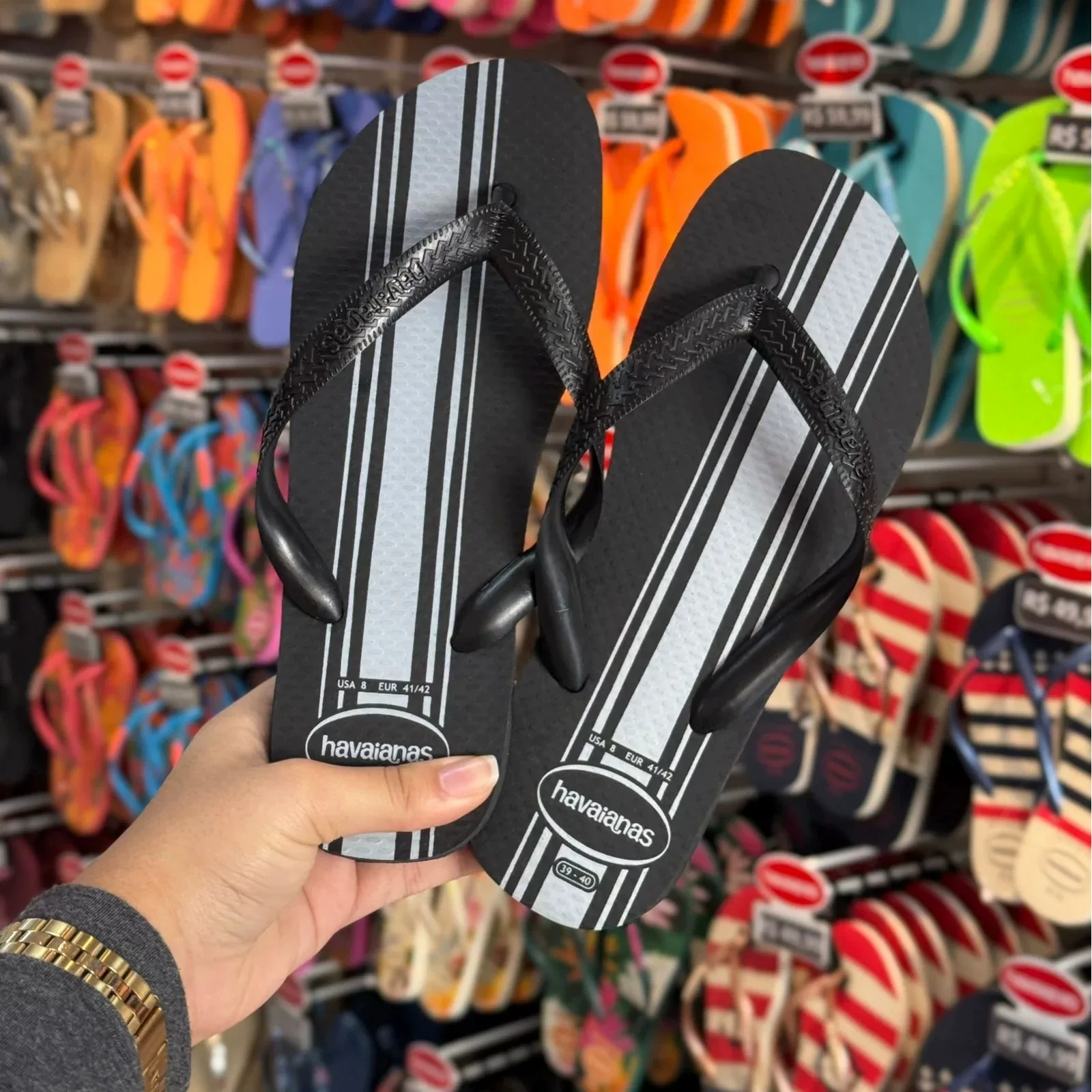 Пляжные шлепанцы Havaianas, нескользящая пляжная обувь, тапочки